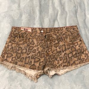 Snake skin shorts